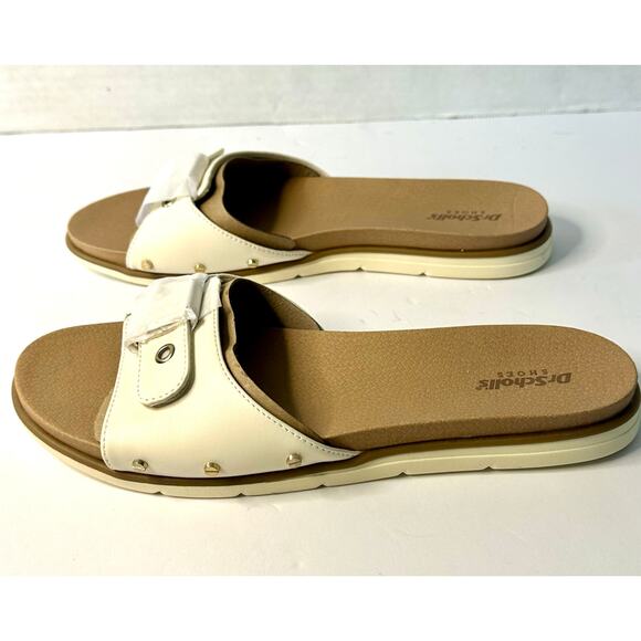 Dr. Scholl's Women's Nice Iconic Slide Sandals Size 10M Off White NWT - Picture 1 of 7